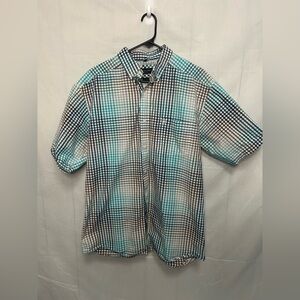 Ariat Pro Series Men's Plaid Button Down Shirt L Large Western  short sleeve